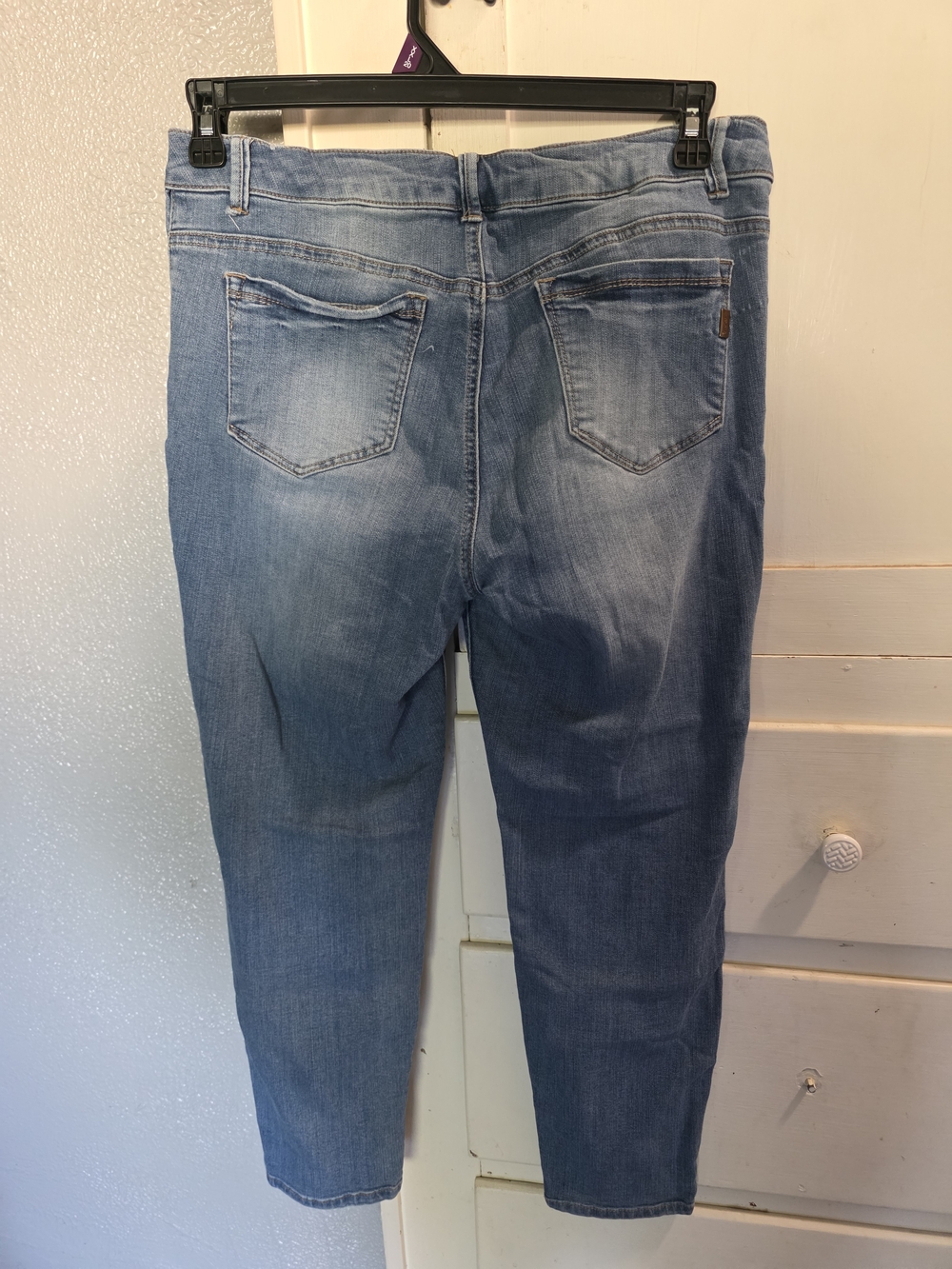 1822 Denim Women's Faded Distressed Blue Boyfriend Jeans - Picture 3 of 4